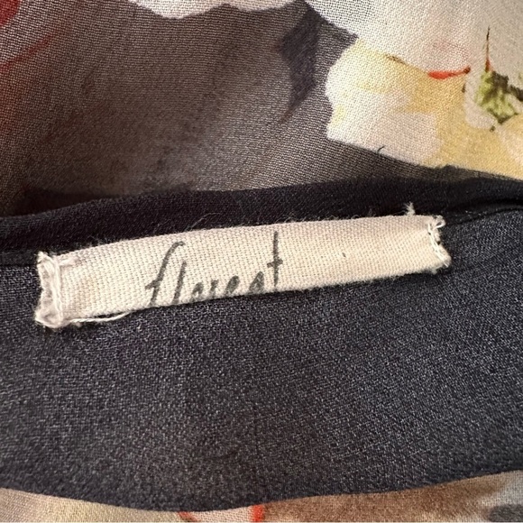 FLOREAT Anthropologie Rosie Sheer Black Long Kimono Topper Layer Cover Up Sz OS - Picture 13 of 14